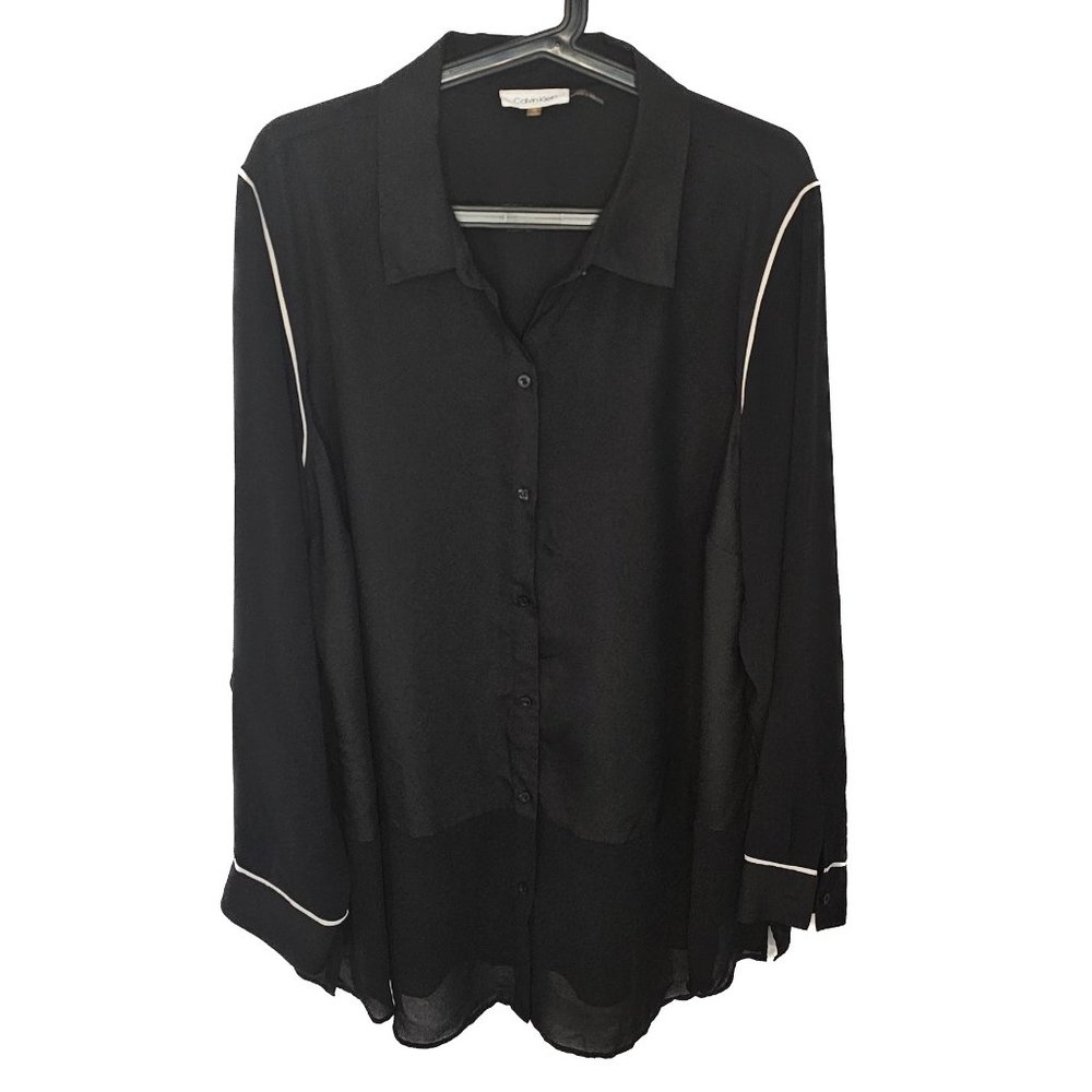 Black Button Up Calvin Klein - image 1